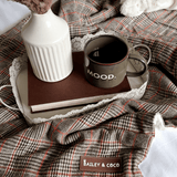 Heritage Plaid Dog Blanket - Soft Sherpa Lined - Bailey and Coco (UK)