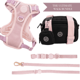 Lavender Tweed Adjustable Dog Harness, Lead, Collar & Dog Walking Bag Bundle - Bailey and Coco (UK)