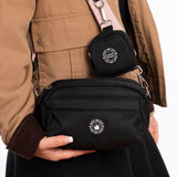 Lavender Tweed - Colour Drops - Adjustable Dog Harness, Lead, Collar & Mini Black Dog Walking Bag Bundle - Bailey and Coco (UK)