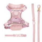 Lavender Tweed Trail & Glow Dog Harness, Lead & Collar Bundle - Bailey and Coco (UK)