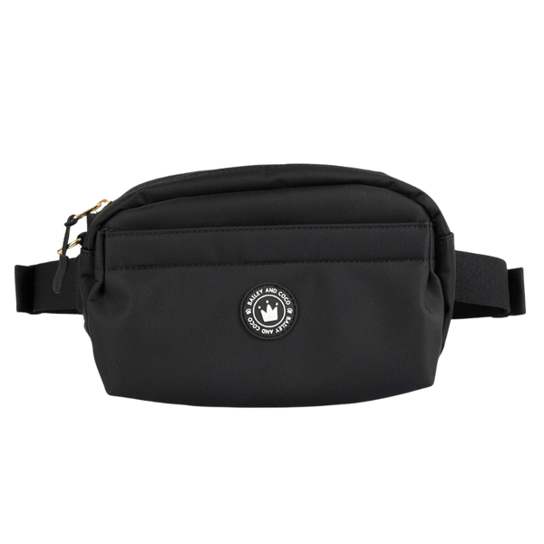Magnetic Snap Dog Walking Bum Bag - Black - Bailey and Coco (UK)