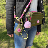 Magnetic Snap Dog Walking Bum Bag - Olive it Hot - Bailey and Coco (UK)