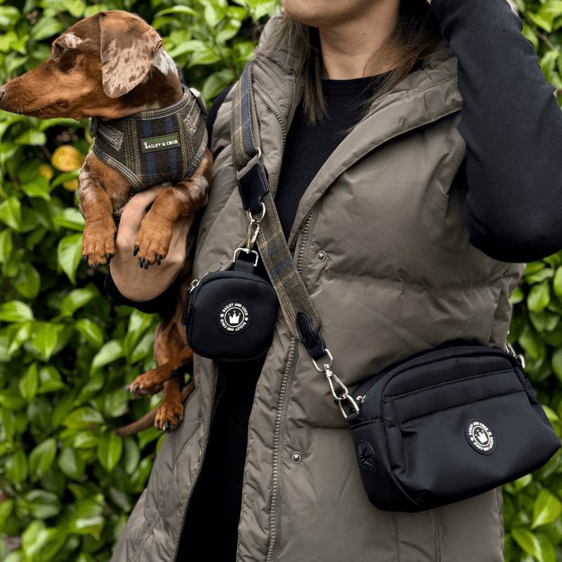 Mayfair Tweed Adjustable Dog Harness, Lead, Collar & Dog Walking Bag Bundle - Bailey and Coco (UK)