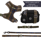 Mayfair Tweed - Colour Drops - Lightweight & Adjustable Dog Harness, Lead, Collar & Dog Walking Bag Bundle - Bailey and Coco (UK)