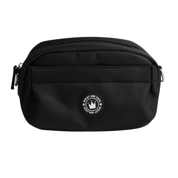 Mini Magnetic Snap Dog Walking Bag - Black - Bailey and Coco (UK)