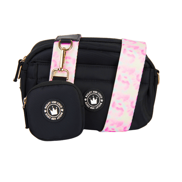 Mini Magnetic Snap Dog Walking Bag with Candy Floss Strap - Bailey and Coco (UK)