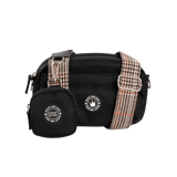 Mini Magnetic Snap Dog Walking Bag with Heritage Plaid Strap - Bailey and Coco (UK)