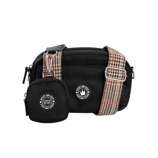 Mini Magnetic Snap Dog Walking Bag with Heritage Plaid Strap - Bailey and Coco (UK)