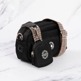 Mini Magnetic Snap Dog Walking Bag with Heritage Plaid Strap - Bailey and Coco (UK)