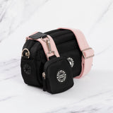 Mini Magnetic Snap Dog Walking Bag with Lavender Tweed Strap - Bailey and Coco (UK)