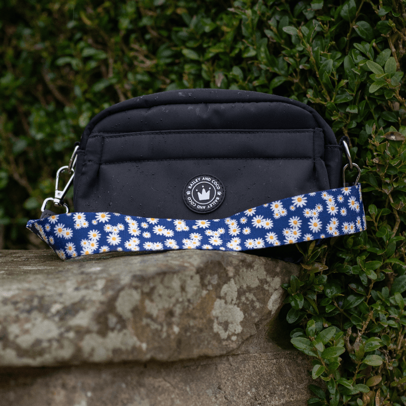 Mini Magnetic Snap Dog Walking Bag with Loves me, Loves me not Strap - Bailey and Coco (UK)