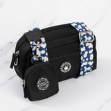 Mini Magnetic Snap Dog Walking Bag with Loves me, Loves me not Strap - Bailey and Coco (UK)