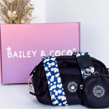 Mini Magnetic Snap Dog Walking Bag with Loves me, Loves me not Strap - Bailey and Coco (UK)