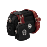 Mini Magnetic Snap Dog Walking Bag with Mulberry Plaid Strap - Bailey and Coco (UK)