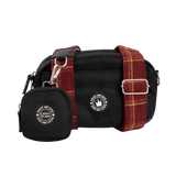 Mini Magnetic Snap Dog Walking Bag with Mulberry Plaid Strap - Bailey and Coco (UK)