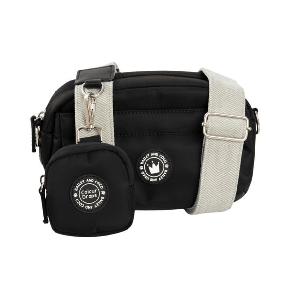 Mini Magnetic Snap Dog Walking Bag with Sage Tweed Strap - Bailey and Coco (UK)