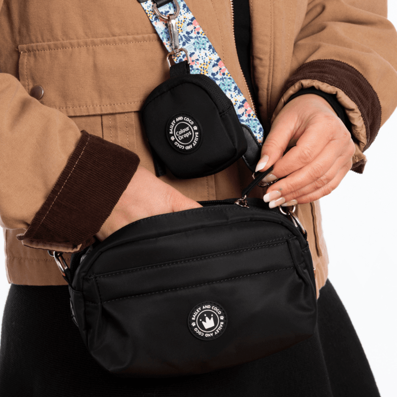 Mini Magnetic Snap Dog Walking Bag with Spring Dreams Strap - Bailey and Coco (UK)