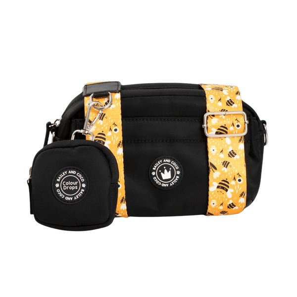 Mini Magnetic Snap Dog Walking Bag with Wanna - Bee Strap - Bailey and Coco (UK)