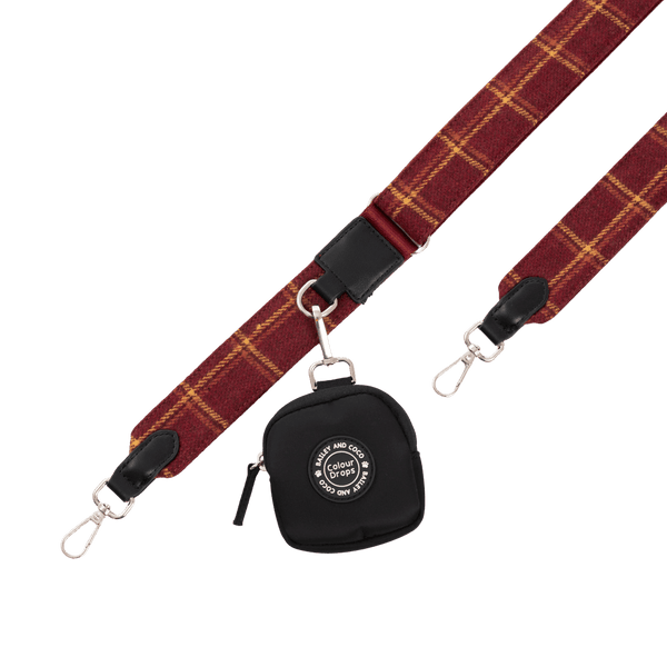 Mulberry Plaid Strap for Dog Walking Bag - Bailey and Coco (UK)