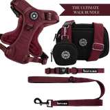 Mulberry Tweed Adjustable Dog Harness, Lead, Collar & Dog Walking Bag Bundle - Bailey and Coco (UK)