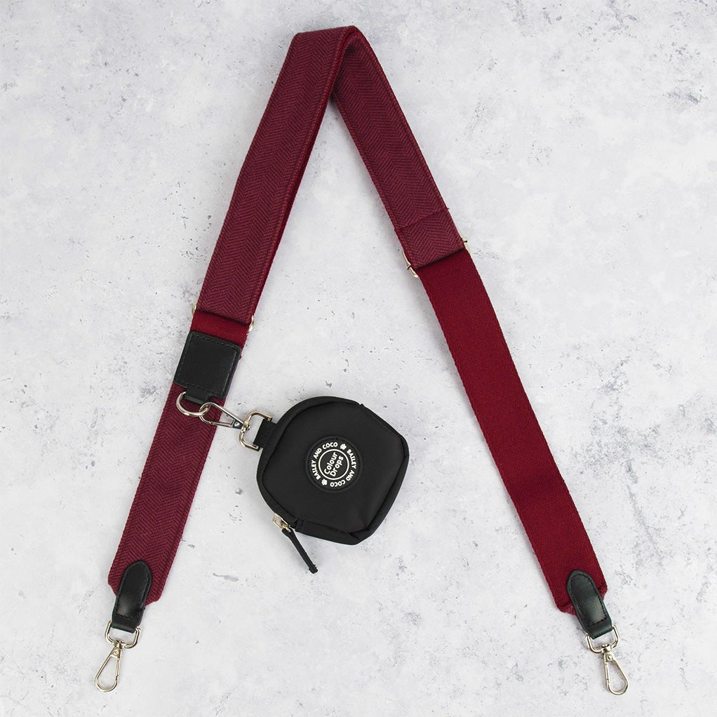 Mulberry Tweed Strap for Dog Walking Bag - Bailey and Coco (UK)
