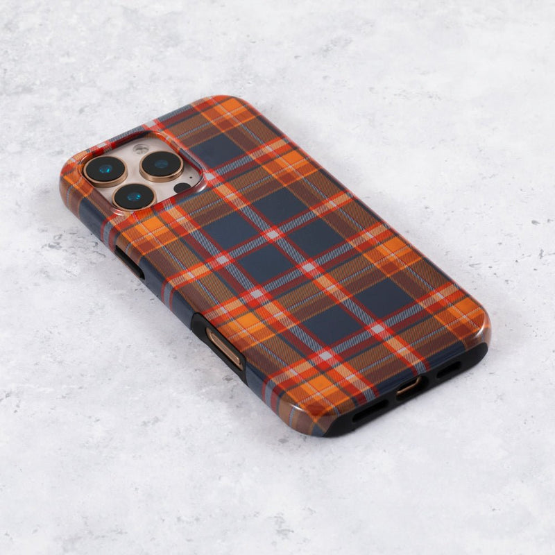 Orange Tartan iPhone 14 Pro Case - Bailey and Coco (UK)