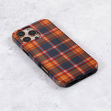 Orange Tartan iPhone 15 Case - Bailey and Coco (UK)