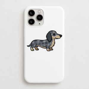 Personalised Dapple Dachshund Phone Case | iPhone 17, 16, 15 & More - Bailey and Coco (UK)
