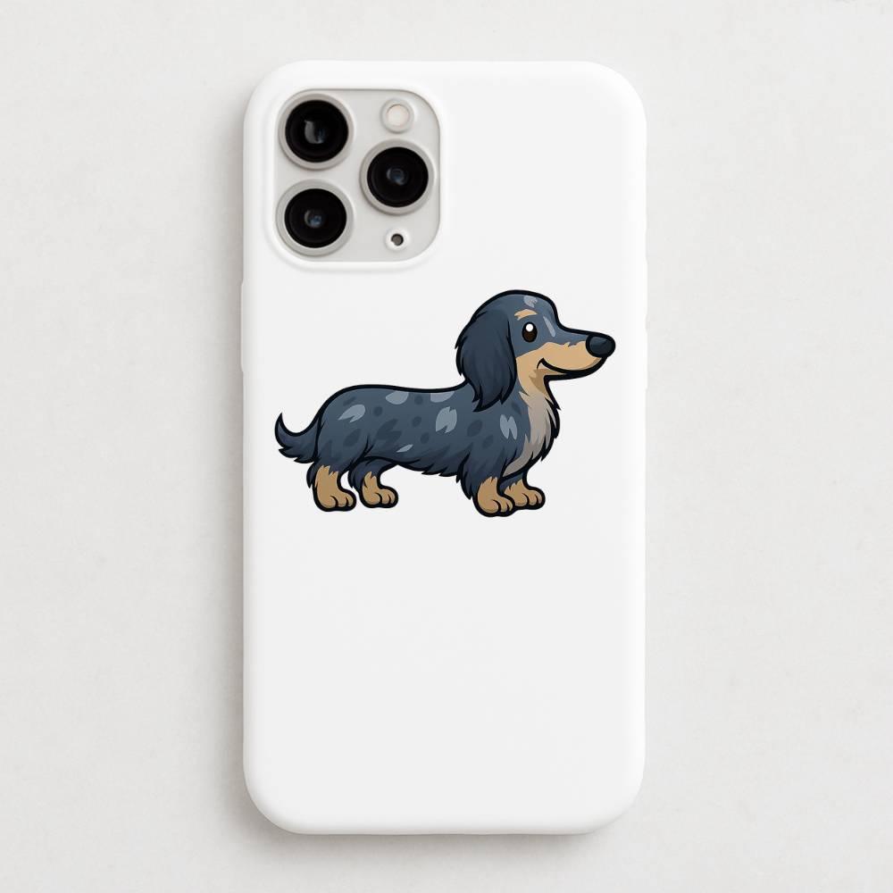 Personalised Dapple Dachshund Phone Case | iPhone 17, 16, 15 & More - Bailey and Coco (UK)