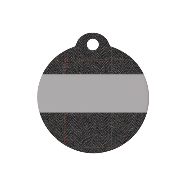Personalised Dog ID Tag - Charcoal Tweed