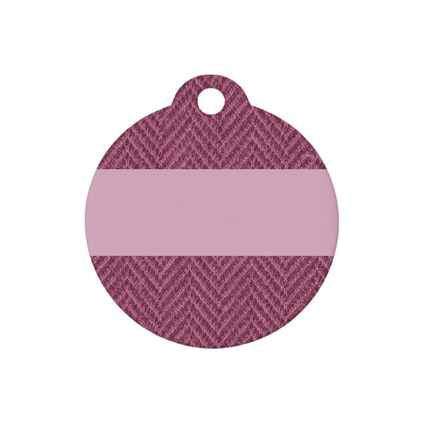 Personalised Dog ID Tag - Mulberry Tweed