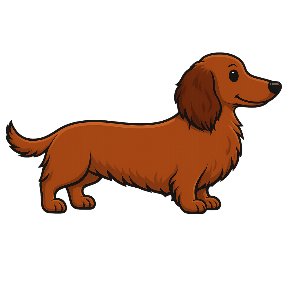 Personalised Long Haired Dachshund Phone Case | iPhone 17, 16, 15 & More - Bailey and Coco (UK)