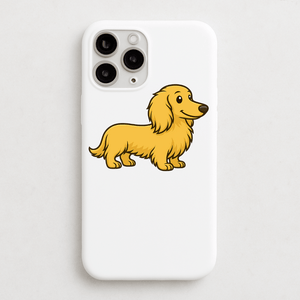 Personalised Long Haired Dachshund Phone Case | iPhone 17, 16, 15 & More - Bailey and Coco (UK)