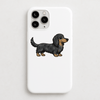 Personalised Long Haired Dachshund Phone Case | iPhone 17, 16, 15 & More - Bailey and Coco (UK)