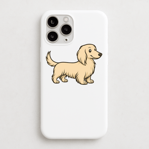 Personalised Long Haired Dachshund Phone Case | iPhone 17, 16, 15 & More - Bailey and Coco (UK)