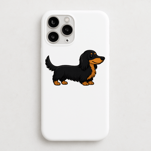 Personalised Long Haired Dachshund Phone Case | iPhone 17, 16, 15 & More - Bailey and Coco (UK)