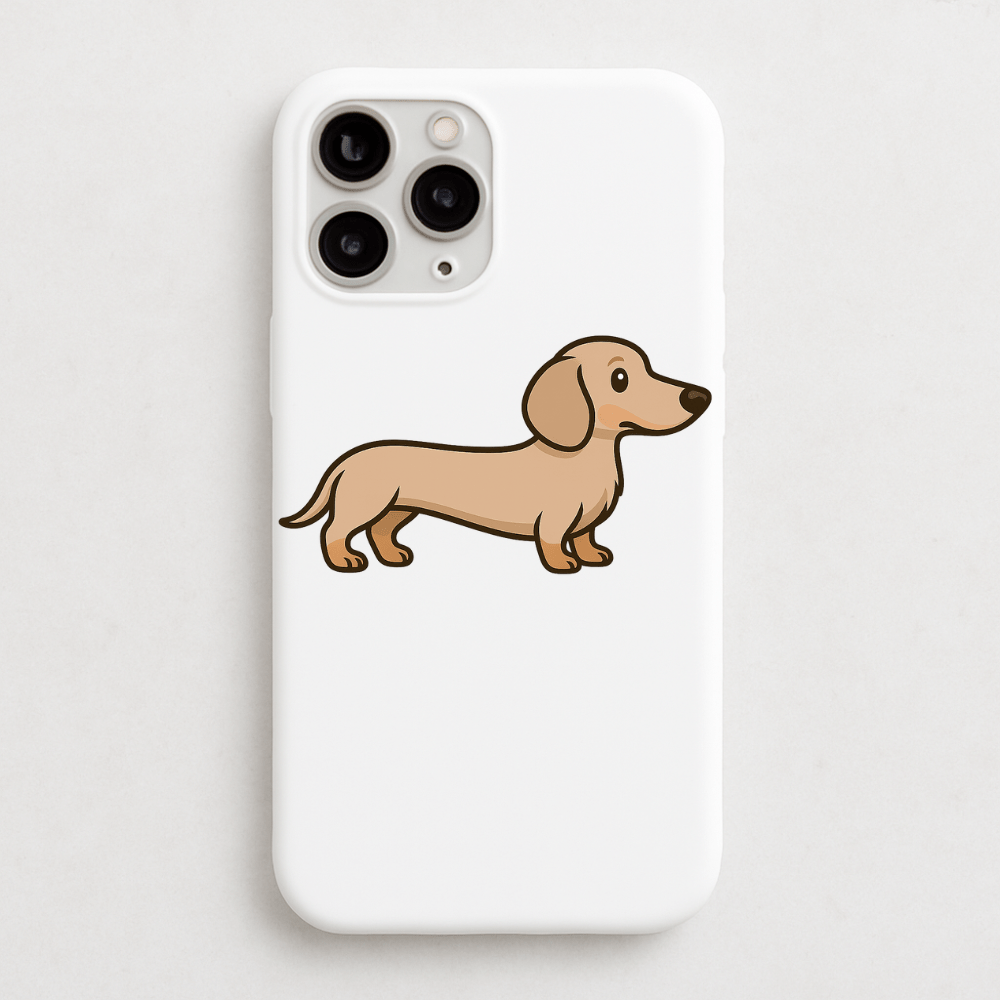 Personalised Short Haired Dachshund Phone Case | iPhone 17, 16, 15 & More - Bailey and Coco (UK)