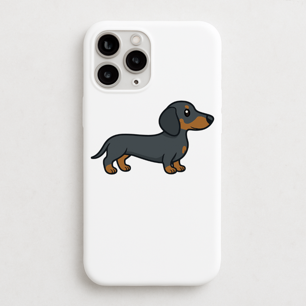 Personalised Short Haired Dachshund Phone Case | iPhone 17, 16, 15 & More - Bailey and Coco (UK)