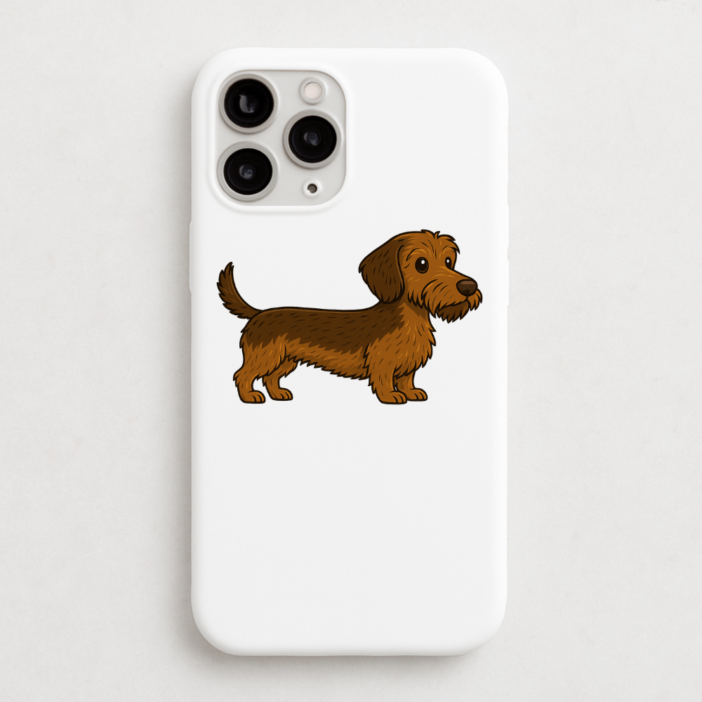 Personalised Wire Haired Dachshund Phone Case | iPhone 17, 16, 15 & More - Bailey and Coco (UK)