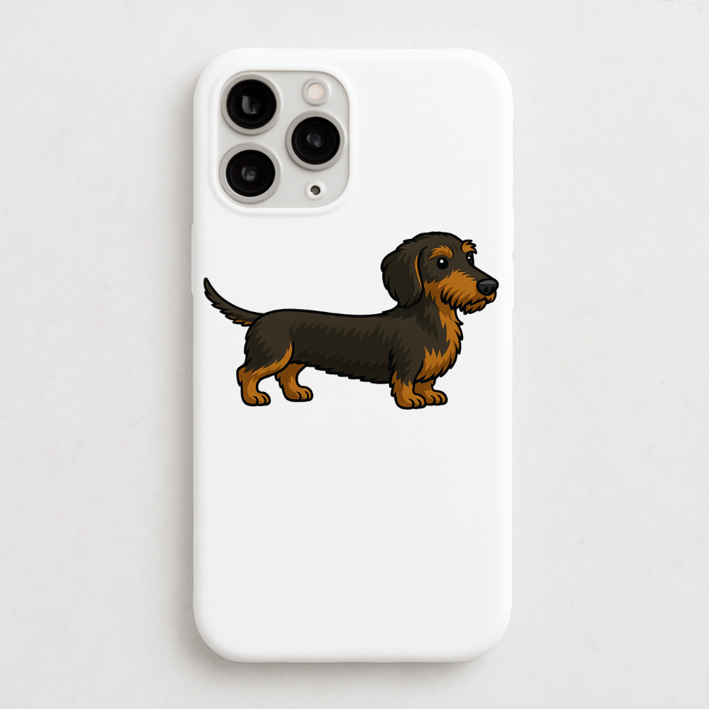 Personalised Wire Haired Dachshund Phone Case | iPhone 17, 16, 15 & More - Bailey and Coco (UK)