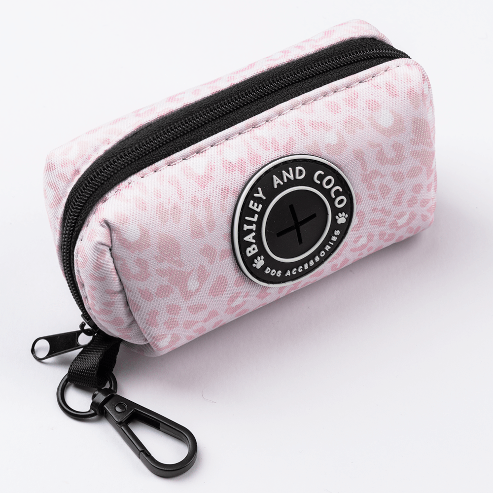 Bailey and Coco Blush Leopard poo bag holder