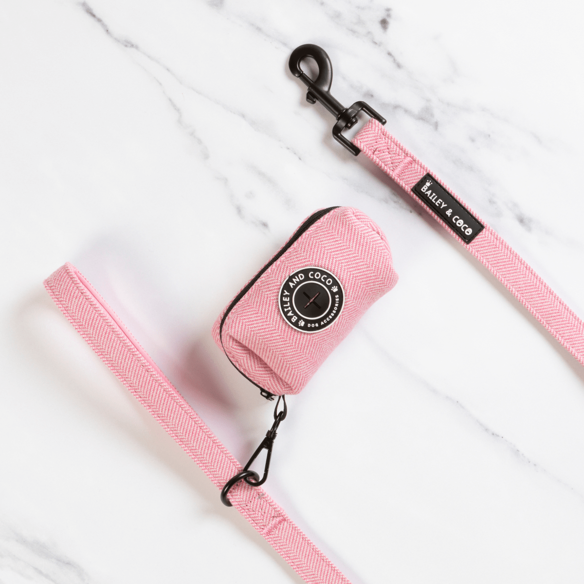 Poo Bag Holder - Bubblegum Pink Tweed - Bailey and Coco (UK)