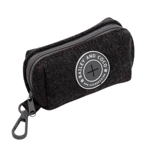 Poo Bag Holder - Colour Drops - Charcoal Tweed