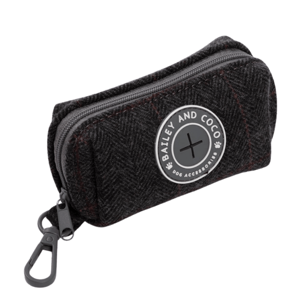 Poo Bag Holder - Colour Drops - Charcoal Tweed - Bailey and Coco (UK)