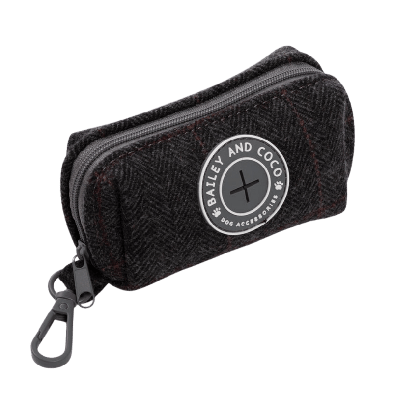 Poo Bag Holder - Colour Drops - Charcoal Tweed - Bailey and Coco (UK)