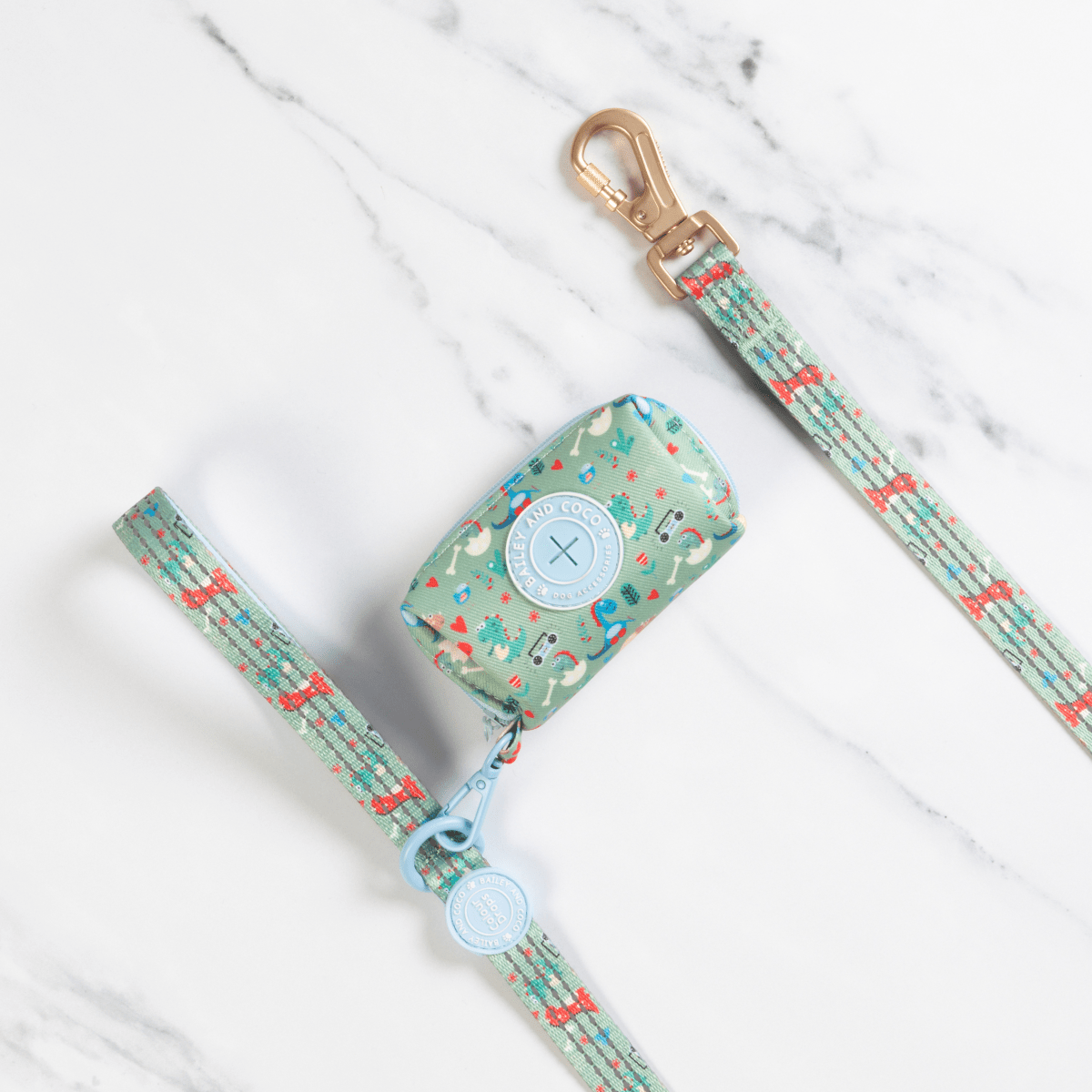 Poo Bag Holder - Colour Drops - Dino Party - Bailey and Coco (UK)