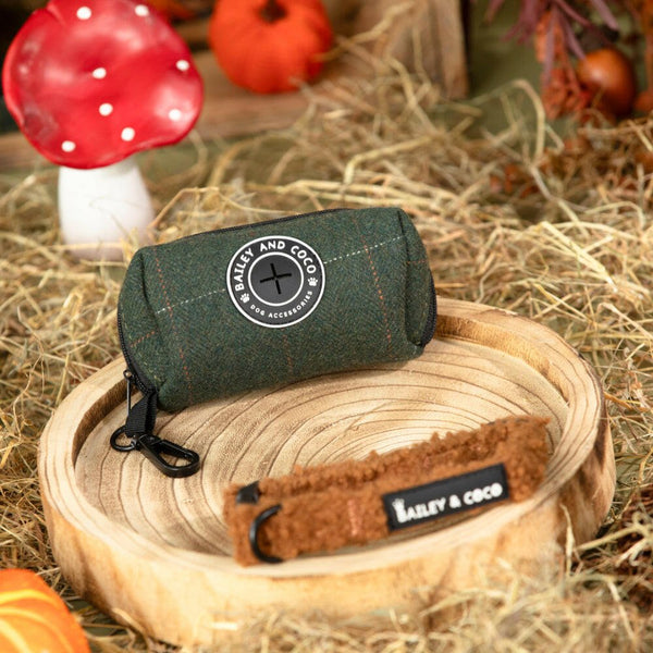 Poo Bag Holder - Forest Tweed - alternate view