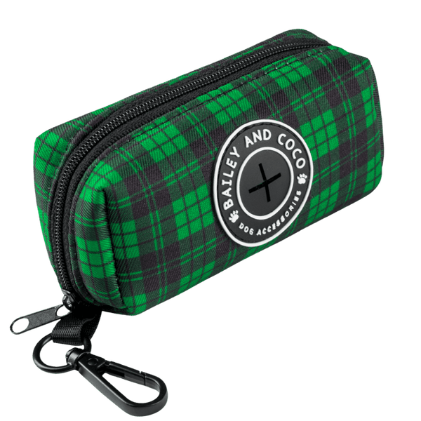 Poo Bag Holder - Tartan Green - Bailey and Coco (UK)