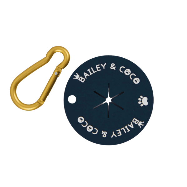 Poop Pocket Poop Bag Holder – Hands - Free Dog Walking Solution - Dark Blue - Bailey and Coco (UK)