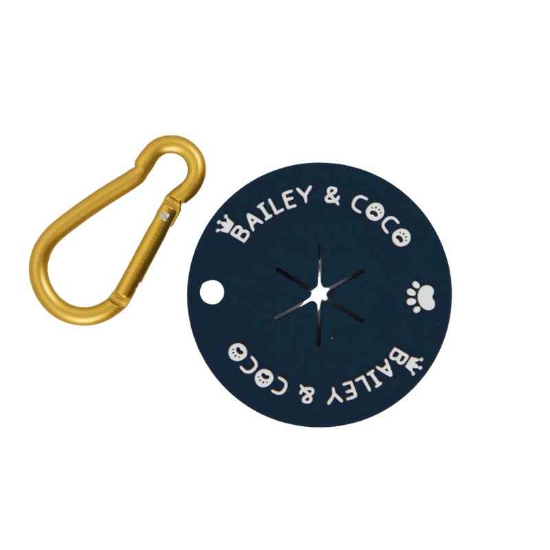 Poop Pocket Poop Bag Holder – Hands - Free Dog Walking Solution - Dark Blue - Bailey and Coco (UK)